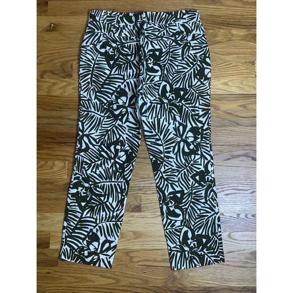 Kate Spade Orchid Print Jackie Havana Crop Ankle Pants Women’s Size 4 Green $258 - Picture 4 of 9